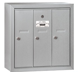 Vertical 3 Door Front Loading Mailboxes